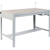 Precision Drafting Table Base, 56-3/8" W x Grey OA912 | Johnston Equipment