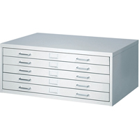 FacilTM Flat File Cabinets, 5 Drawers, 40" W x 26" D x 16-3/8" H OJ915 | Johnston Equipment