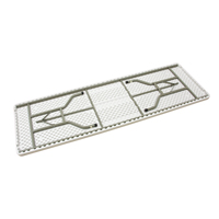 Folding Table, Rectangular, 96" L x 30" W, Polyethylene, White ON600 | Johnston Equipment