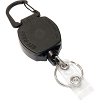 Dérouleur autorétractable pour carte d'identité et clés, Métal en alliage de zinc, Câble 24", Fixation Mousqueton OP293 | Johnston Equipment