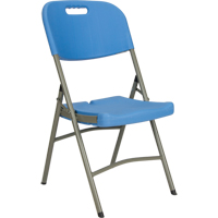 Folding Chair, Polyethylene, Blue, 350 lbs. Weight Capacity OP449 | Johnston Equipment