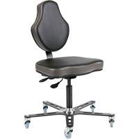 Vega™ Multi-Tilt Ergonomic Chair, Mobile, Adjustable, Vinyl Seat, Black/Grey OP508 | Johnston Equipment