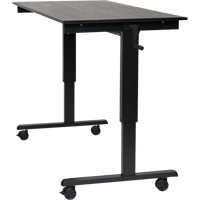 Adjustable Stand-Up Desk, Stand-Alone Desk, 48-1/2" H x 59" W x 29-1/2" D, Black OP532 | Johnston Equipment