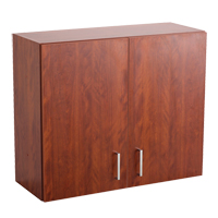 Modular Wall Cabinet, 30" H x 36" W x 15" D, 1 Shelves, Melamine, Mahogany OP746 | Johnston Equipment