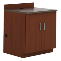 Modular Base Cabinet, Melamine, 2 Shelves, 39" H x 36" W x 25" D, Mahogany OP750 | Johnston Equipment