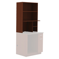 Modular Cabinet, Melamine, 3 Shelves, 48" H x 36" W x 18" D, Mahogany OP758 | Johnston Equipment