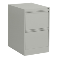 Vertical Filing Cabinet, Steel, 2 Drawers, 18-1/7" W x 25" D x 29" H, Grey OP917 | Johnston Equipment