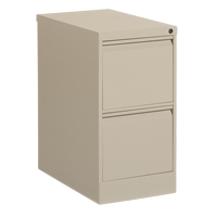 Vertical Filing Cabinet, Steel, 2 Drawers, 15-1/7" W x 25" D x 29" H, Beige OP920 | Johnston Equipment