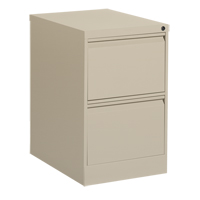 Vertical Filing Cabinet, Steel, 2 Drawers, 18-1/7" W x 25" D x 29" H, Beige OP921 | Johnston Equipment