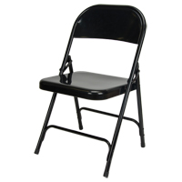 Folding Chair, Steel, Black, 300 lbs. Weight Capacity OP960 | Johnston Equipment