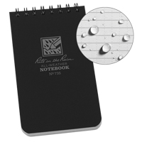 Pocket Top-Spiral Notebook, Soft Cover, Black, 100 Pages, 3" W x 5" L OQ406 | Johnston Equipment