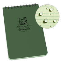 Pocket Top-Spiral Notebook, Soft Cover, Green, 100 Pages, 4" W x 6" L OQ407 | Johnston Equipment
