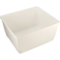Food Storage Container, Plastic, 108 gal. Capacity, White OQ647 | Johnston Equipment