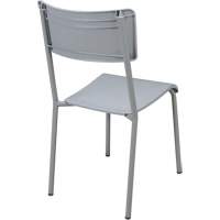 Ventura Stacking Chair, Polypropylene, 36" High, 300 lbs. Capacity, Grey OQ722 | Johnston Equipment