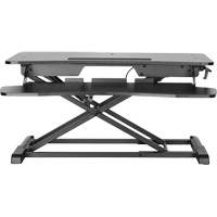 Goya™ Sit-Stand Workstation, Desktop Unit, 22" H x 31-1/2" W x 24" D, Black OQ763 | Johnston Equipment