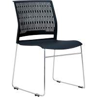 Activ™ Series Stacking Chairs, Polypropylene, 32-3/8" High, 250 lbs. Capacity, Black OQ954 | Johnston Equipment
