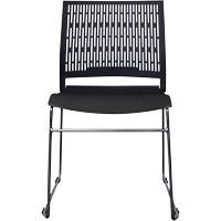 Activ™ Series Stacking Chairs, Polypropylene, 32-3/8" High, 250 lbs. Capacity, Black OQ954 | Johnston Equipment