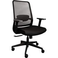 Chaise de bureau ajustable à basculement synchronisé série Activ<sup>MC</sup>, Tissu/Mailles, Noir, Capacité 275 lb OQ964 | Johnston Equipment
