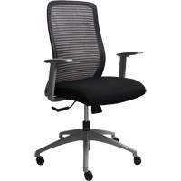 Chaise de bureau ajustable série Era<sup>MC</sup>, Tissu/Mailles, Noir, Capacité 275 lb OQ965 | Johnston Equipment