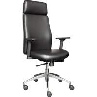Activ™ Series High Back Executive Chair, Polyurethane/Vinyl, Black, 250 lbs. Capacity OQ971 | Johnston Equipment