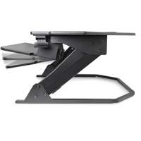 Goya™ Sit-Stand Corner Work Station, Desktop Unit, 20" H x 42" W x 37-4/5" D, Black OQ972 | Johnston Equipment