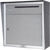 Collection Box, Wall -Mounted, 12-3/4" x 16-3/8", 2 Doors, Aluminum OR351 | Johnston Equipment