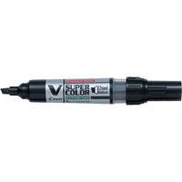 V Super Colour Permanent Marker, Chisel, Black OR423 | Johnston Equipment