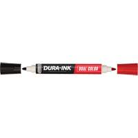 Markal<sup>®</sup> Dura-Ink<sup>®</sup> Dual Colour Permanent Ink Marker, Bullet, Black/Red OR463 | Johnston Equipment
