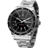Jumbo Day/Date Automatic Watch with Stainless Steel Bracelet, Digital, Battery Operated, 46 mm, Silver OR477 | Johnston Equipment