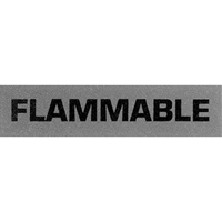"Flammable" Special Handling Labels, 5" L x 2" W, Black on Red PB421 | Johnston Equipment