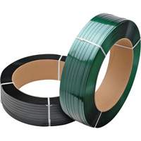 Green Strapping, Polyester, 5/8" W x 3800' L, Green, Manual Grade PE822 | Johnston Equipment