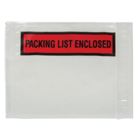 Packing List Envelope, 4-1/2" L x 5-1/2" W, Backloading Style PF880 | Johnston Equipment
