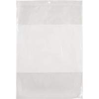White Block Poly Bags, Reclosable, 12" x 9", 2 mils PF951 | Johnston Equipment