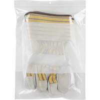 White Block Poly Bags, Reclosable, 12" x 9", 2 mils PF951 | Johnston Equipment