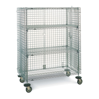 Wire Shelf Cart, Chrome Plated, 21-1/2" x 68-1/2" x 40", 500 lbs. Capacity RL390 | Johnston Equipment