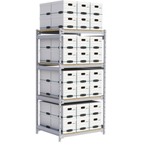 Wide Span Record Storage Shelving, Steel, 4 Shelves, 42" W x 32" D x 84" H RN013 | Johnston Equipment