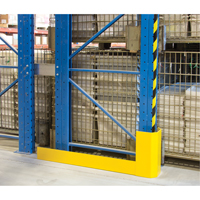 Racking Aisle Protectors, 3" W x 50" L x 16" H, Safety Yellow RN060 | Johnston Equipment