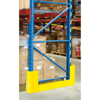 Racking Aisle Protectors, 3" W x 47" L x 16" H, Safety Yellow RN063 | Johnston Equipment
