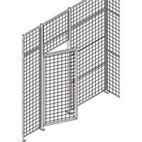 Standard-Duty Wire Mesh Partition Swing Door, 4' W x 7' H RN627 | Johnston Equipment