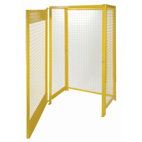 Gas Cylinder Cabinets, 10 Cylinder Capacity, 44" W x 30" D x 74" H, Yellow SAF837 | Johnston Equipment