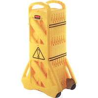 Portable Mobile Barriers, 13' L, Plastic, Yellow SAJ714 | Johnston Equipment