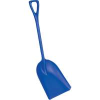 Safety Shovels - Hygienic Shovels (One-Piece), 14" x 17" Blade, 42" Length, Plastic, Blue SAL462 | Johnston Equipment
