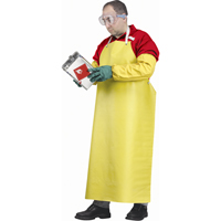Flame Resistant Aprons, Neoprene/Polyester, 48" L x 35" W, Yellow SAL663 | Johnston Equipment