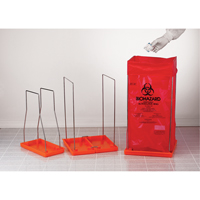 Porte-sacs Clavies<sup>MD</sup> pour déchets à risque biologique, Biorisque, 14" lo x 14" la SAM058 | Johnston Equipment
