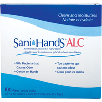 Lingettes antimicrobiennes pour les mains Sani-Hands<sup>MD</sup> ALC, Pochette SAY434 | Johnston Equipment