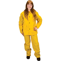 RZ100 Rain Suit, Polyester/PVC, 4X-Large, Yellow SEH084 | Johnston Equipment