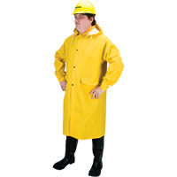 RZ200 Long Rain Coat, Polyester, Small, Yellow SEH085 | Johnston Equipment