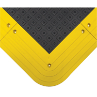 ErgoDeck<sup>®</sup> Non-Slip Mat No.552, PVC, 3-1/2' W x 4' L, 7/8" Thick, Black/Yellow SDM656 | Johnston Equipment