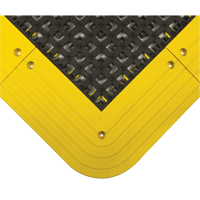 ErgoDeck<sup>®</sup> Non-Slip Mat No.553, PVC, 3-1/2' W x 4' L, 7/8" Thick, Black/Yellow SDM661 | Johnston Equipment
