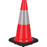 Premium Traffic Cone, 18", Orange, 6" Reflective Collar(s) SEB770 | Johnston Equipment